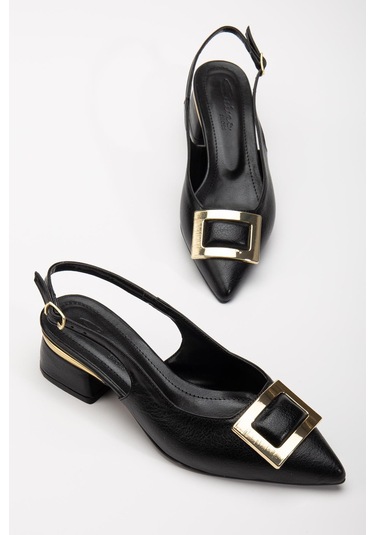 Suins Shoes Suins Milina Model Kadın Orta Topuklu Ayakkabı Siyah