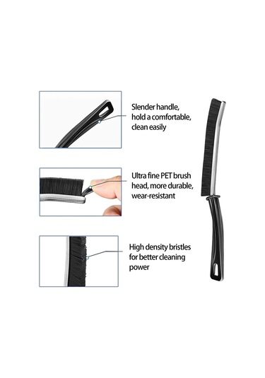 4 Adet Boşluk Temizleme Fırçası, Çok Fonksiyonlu Aralık Boşluğu Ekru