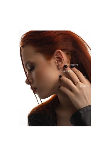 925 Lıght Altın Kaplamalı Gümüş Kulap Küpeleri Çiviler Çanlar 147138209 Altın