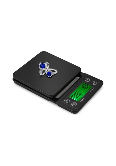 Yifomall Siyah Mutfak Dijital Terazi - Kahve Ve Pastane İçin Hassas Ölçüm 5kg/0.5g - Zamanlayıcı Fonksiyonu - Aaa Pil Gerekiyor Siyah