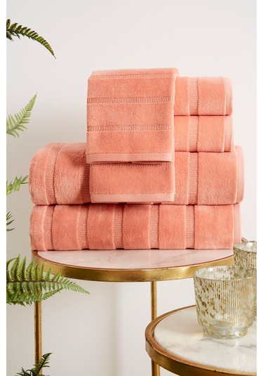 Sadem Organik Stripe Mutfak Ve Kurulama Havlusu 30x50 Cm Şeftali