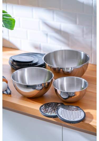 Acar Karat 17120 Çelik Rendeli 9 Parça Karıştırma Kabı