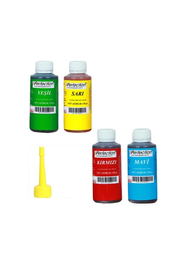 Perfection Chef 4'lü Sıvı Su Bazlı Likit Gıda Boyası Sarı Kırmızı Mavi Yeşil 4 X 150 Gr .