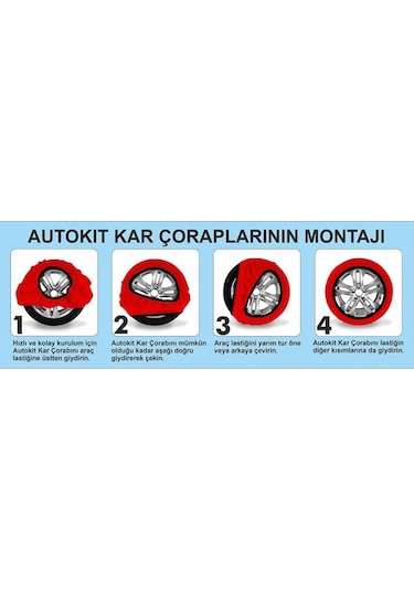 Autokit Kar Çorabı 2'li Medium 175 x 14