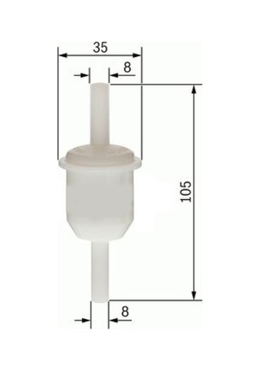 OPAR 82425649 Benzin Filtresi Murat 131 / R19 R21 CLIO I / Escort IV 86-90 / Sunny I 82-87 / Bmw 3 E21 Bmw 5 E12 E28 Küçük Tip Ünıversal