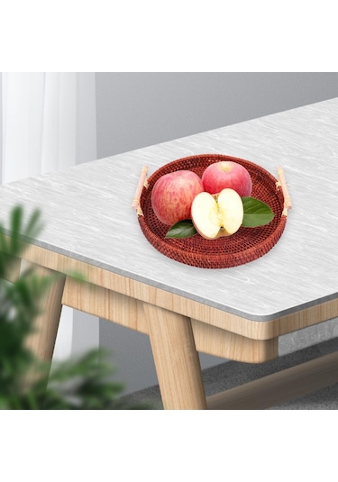 Suntek Gıda Meyve Tatlısı Depolama Için Dokuma Servis Tepsisi Koyu Kahverengi Orta Koyu Kahverengi