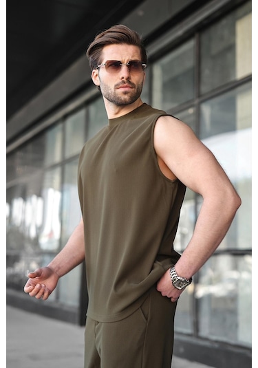 Madmext Haki Rahat Kesim Erkek Alt Üst Takım E7353 Haki