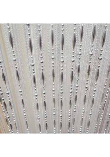 1mx2m Dekoratif Damla Zincir Boncuk Pencere Kapı Perdesi Perde İpi Kapı Oda Bölücü BEYAZ