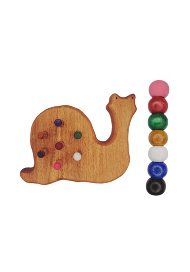 Boncuk Dizme Oyunu Ahşap Salyangoz