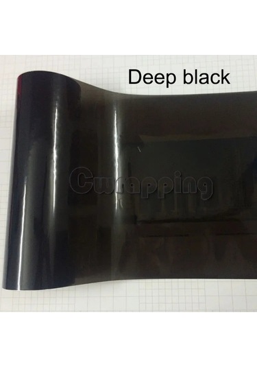 Koyu Siyah- 40 Cm X 150 Cm-oto Araba Tonu Far Arka Lambası Sis Işık Vinil Duman Film Levhası Etiket Kapak Araba Şekille