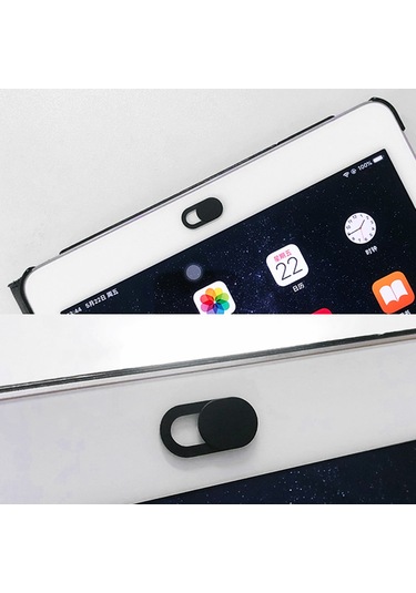 Maiyame Webcam Gizlilik Kapağı: Kayar Mekanizmalı, Siyah Plastik, 18x9mm, 0.1g - 1/3/6 Adet Seçenekli