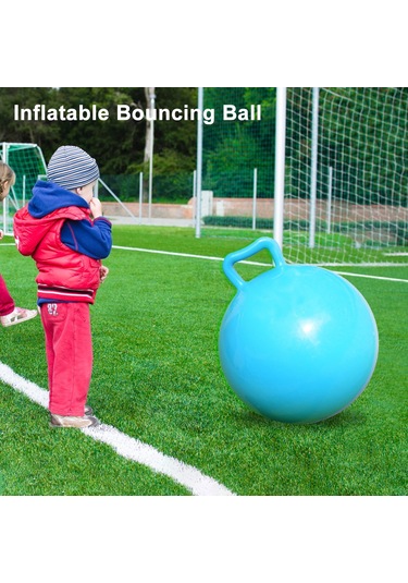 Konesam Pvc Kauçuk Zıplayıcı Top, Kol Sağlam Tutuş, Koordinasyon Geliştirir, Ev Ve Dışarıda Kullanım, Mavi 440mm Çap