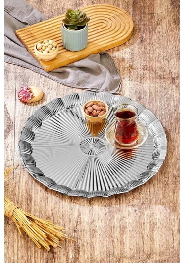 Cooker Ckr3903 Gümüş Renk Metal Tepsi 35 Cm