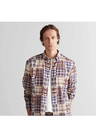 Gant Erkek Bordo Relaxed Fit Gömlek-11406 Bordo