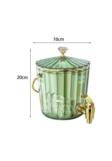 Novahub Açık Yeşil İçecek Dağıtıcı Tıkaç İle Meyve Suyu Kavanozu İçin Meyve Suyu Limonata Buzdolabı Conta Musluk Soğuk Su Isıtıcısı İçecek Kovası Ev