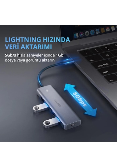 Ugreen 70336 4xusb-a+usb-c 12w Çoklayıcı Adaptör