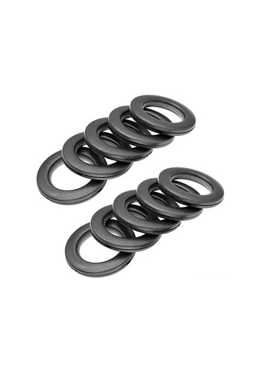 Ranyeek 32 Adet Sessiz Kayma Abs Perde Halka, 40mm İç Çap, Nano Kaplama, Mat Siyah, Dayanıklı Malzeme, Kolaysız Kurulum