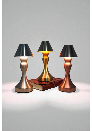 Şarjlı Taşınabilir Mandallı Masa Lambası Siyah