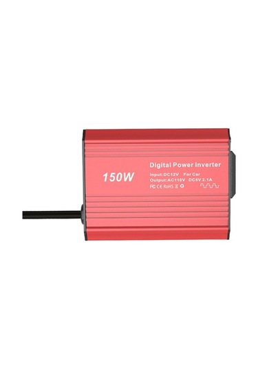 Ulzyvf 150w Araç İnvertörü - 12v/220v Çevirici, Usb & Type-c Çift Portlu, Seyahat Ve Acil Şarj