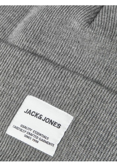 Jack & Jone Jaclong Knit Beanie Noos Erkek Bere-27109 - Gri