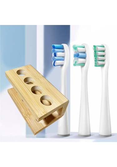 Pazly Tutucu Suntek Magideal Kafaları Fırçası Elektrikli Diş Ahşap 4-delik Bf Diğer