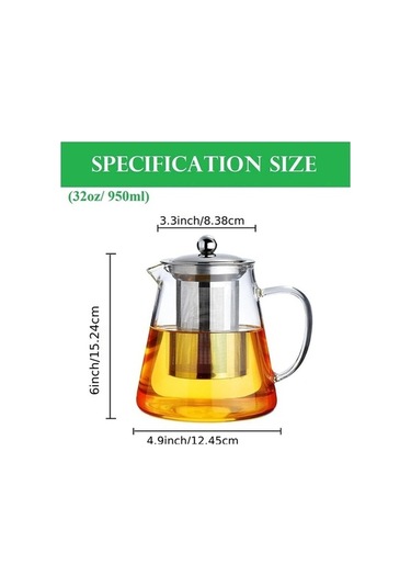 Fastbuy Turcoshop11 Mavi Cam Demlik Ve Fincan Seti, Isıya Dayanıklı Çay Yapım Kiti