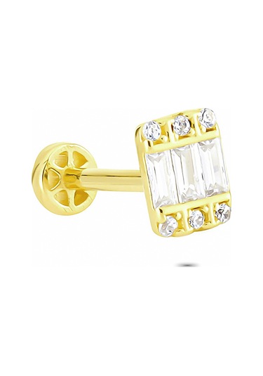 Glorria Altın Baget Tragus Piercing Altın