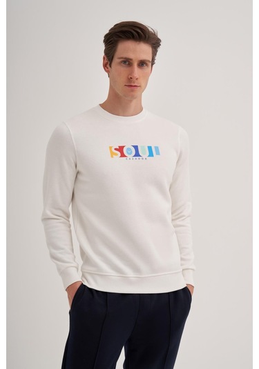 Cazador 3 İplik Şardonlu Sweatshirt 5161 Beyaz Beyaz