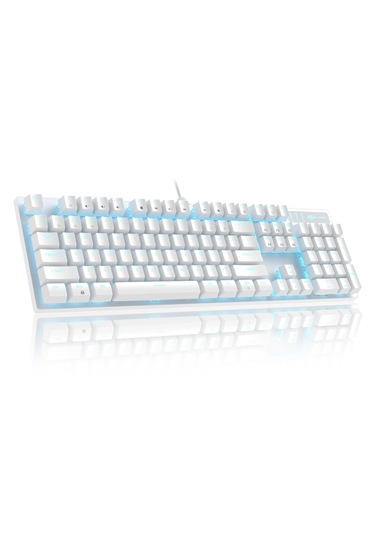 Magegee Mk-storm 104 Tuş Blue Switch Kablolu Türkçe Q Beyaz Gaming Klavye