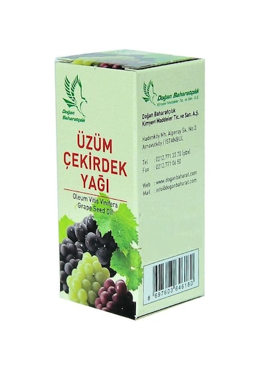 Doğan Baharatçılık Üzüm Çekirdeği Yağı 20 ML