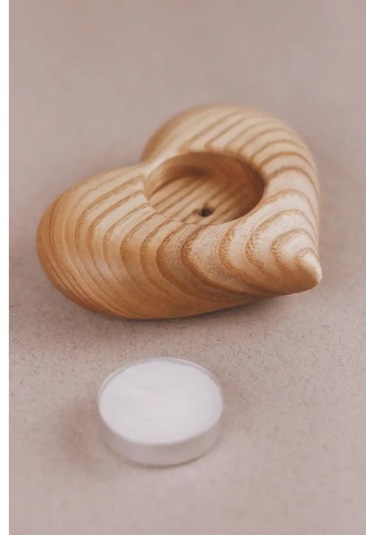 Tateplota İç Mekan Ahşap Şamdan Kalp 145108544 Aromatik