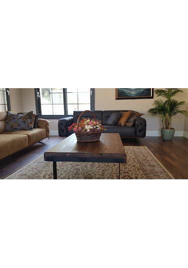 Deryawood Masif Ahşap Dogal Ağaç Orta Sehpa Ceviz 85x85x45 Cm Deryawood Masif Ahşap Dogal Ağaç Orta Sehpa Ceviz 85x85x45 Cm