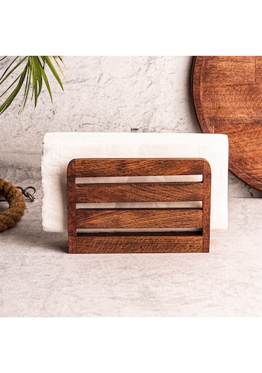 Snippy Sofra Mutfak Sunumluk Peçetelik Nihale 2'li Sofra Seti Mutfak Düzenleyici Ketty Warmy Ahşap