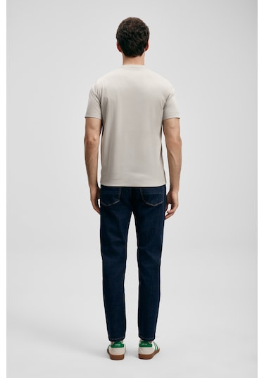 Lufian Teddy Modern Grafik T- Shirt Taş Taş 111020305100190 Taş