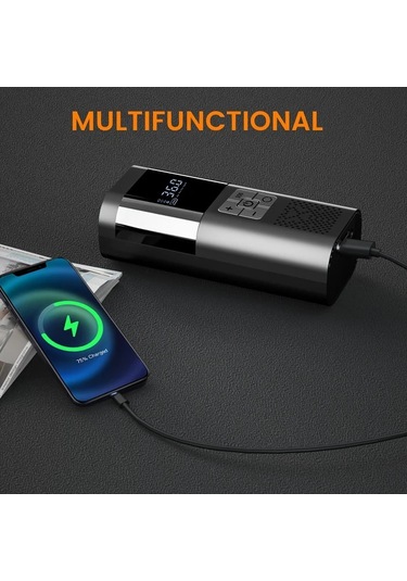 Primepickings Fast Tire Inflator Sm02-15-3 150psı Portatif Lastik Şişirme Kompresörü Led Işıklı 2025 Yükseltmeli