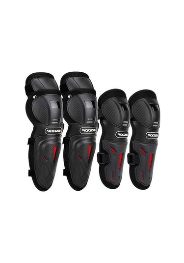 Didadodo Hallow Autotop Motosiklet Dizlik Ve Dirseklik Set 4 Parça Siyah, Dizlik Ve Dirseklik Set Siyah