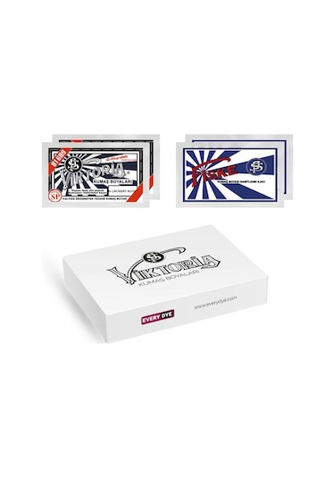 Viktoria Kumaş Boyası2 Adet Lacivert Koyu 2Adet Sabitleyici Fiske