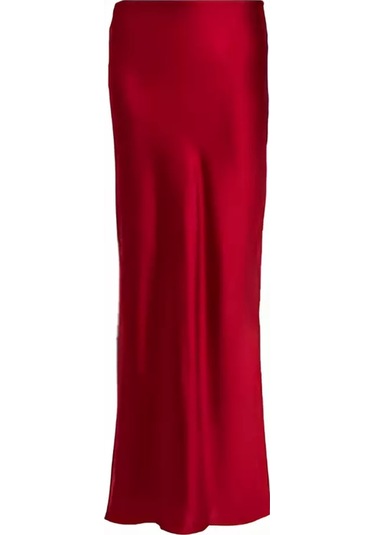 Foxı18 Satenden Maksi Etek 218458470 Kırmızı Karakade