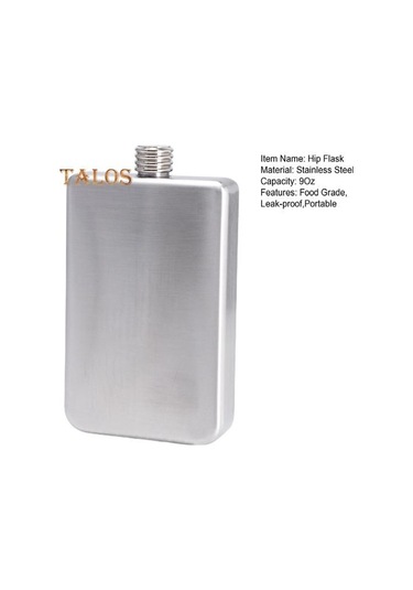 Likör Şişesi Sızdırmaz Hediye Hafif Uzun Ömürlü Kamp Metal İçme Flagon Kamp Aksesuarları Gümüş