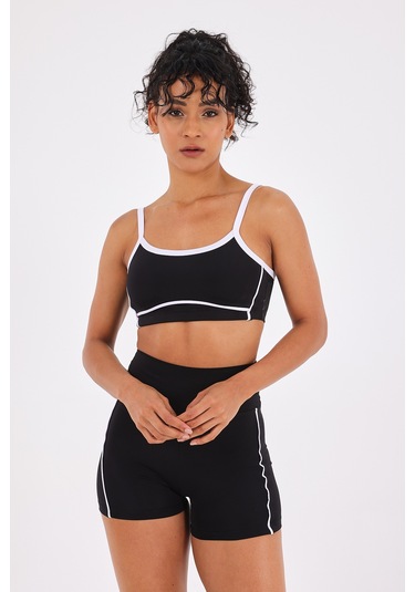 Scorp Omni Kadın Spor Sütyen Biker Tayt 2li Takım Siyah STANDART