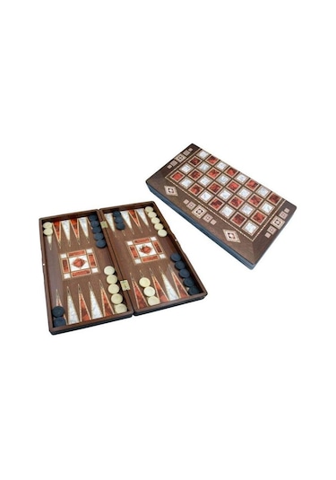 Star Tavla Polyester Ceviz Tavla Orta