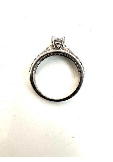 925 Ayar Çift Şeritli Parlak Gümüş Kadın Alyans Yüzük