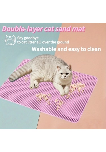 Fochsia Bal Kabağı Desenli Khaki M Büyük Kedi Kumu Kabı: Kaymaz, Sızdırmaz, Kolay Temizlenir