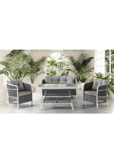 Tu Tienda Verona 2 1 1 Masa Bahçe Balkon Mobilyası,koyu Gri Gri
