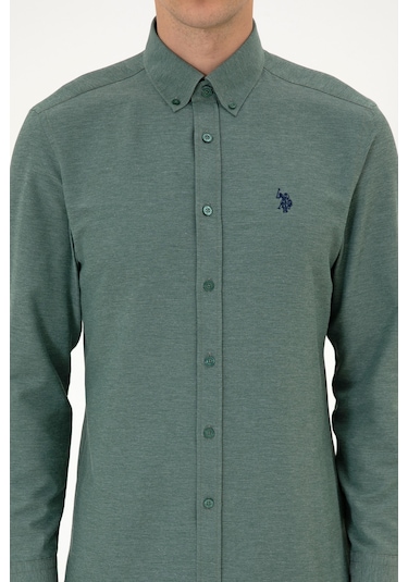 U.s. Polo Assn. Erkek Koyu Yeşil Gömlek Basic 50316723-vr079 Koyu Yesıl