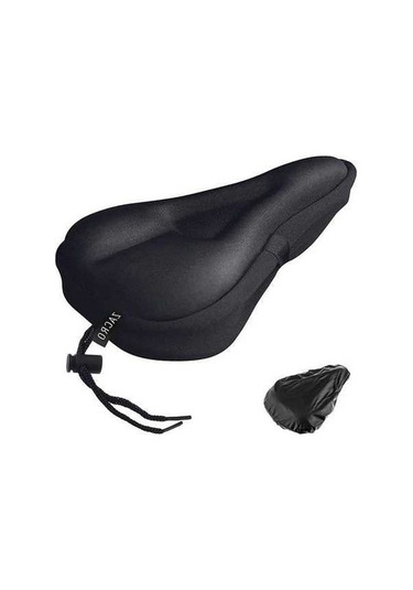 Pazly Bisiklet Koltuk Minderi - Erkek Kadın İçin Jel Yastıklı Kapak, Ekstra Yumuşak Bisiklet Koltuğu Siyah, Uyumlu Ekstra Konfor Siyah