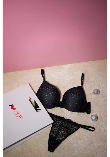 Defacto Dantelli Dolgulu Bra-fall İn Love D6439ax24wnbk81 Siyah