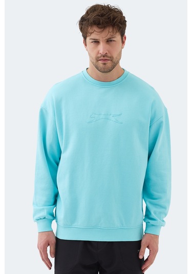 Slazenger Vadık 2li Set Erkek Oversıze Sweatshırt Yeşil - Turkuaz