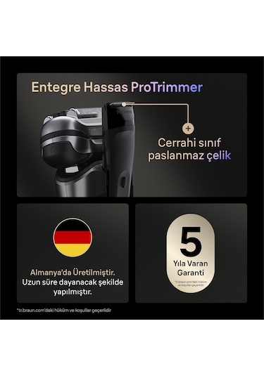 Braun Series 9 Pro+ Elektrikli Tıraş Makinesi, Islak Ve Kuru, Smartcare Merkezi, 9675cc 1 Saat