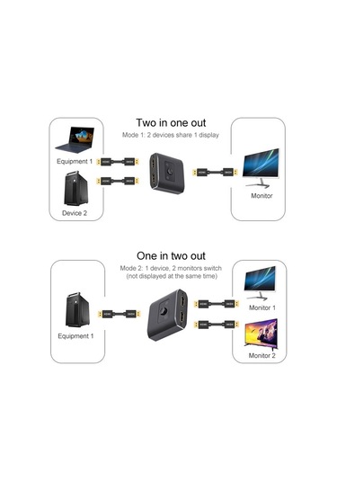 Sones St0003 2'si 1 Arada 8k Hdmı Switcher Çift Yönlü Video Dönüştürücü